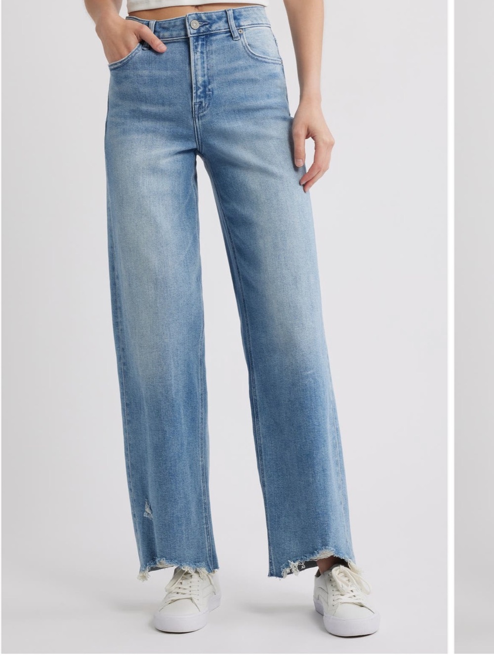 Hidden jeans - frayed hem dad jeans